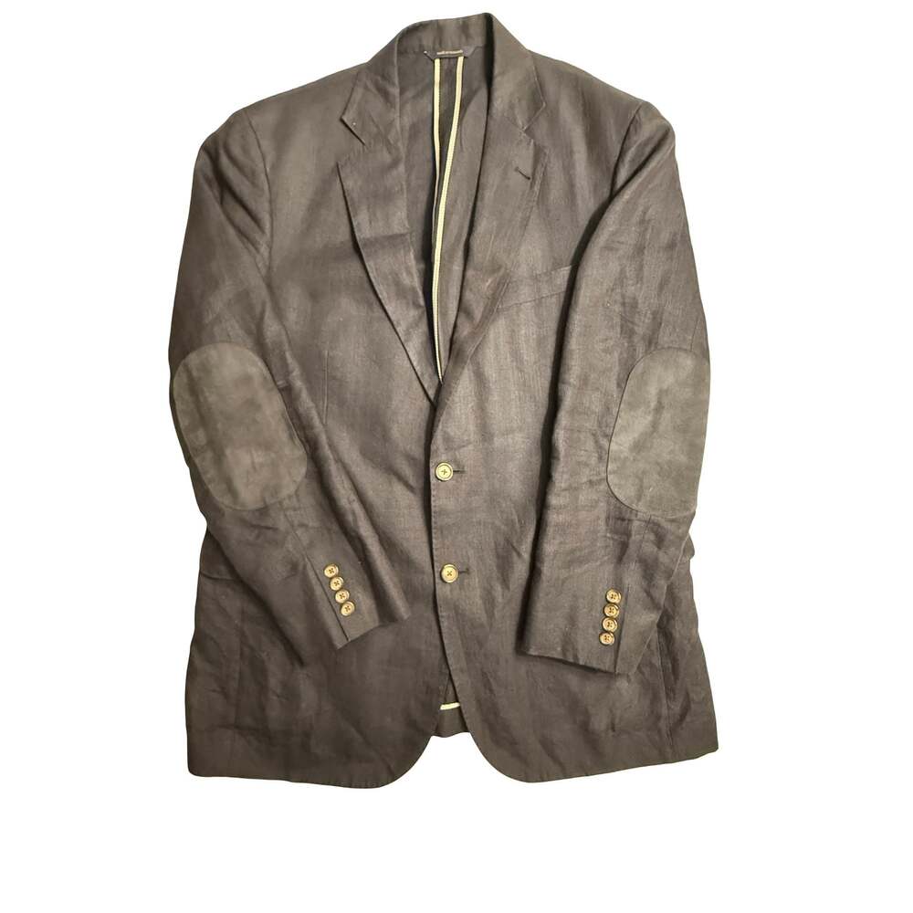 Brooks Brothers 1818 Madison Linen Elbow Patch Sport Coat 42L